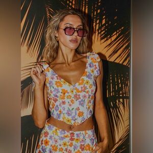 Parisian Life Linen Bustier - Blooming